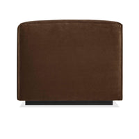 Cleon Armless Lounge Chair in Coffee Velvet - Angle 6