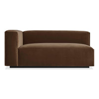 Cleon One Arm Sofa in Coffee Velvet - Angle 1