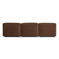 Cleon Medium Sectional Sofa in Coffee Velvet - Angle 7