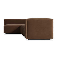 Cleon Medium+ Sectional Sofa in Coffee Velvet - Angle 6