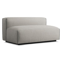 Cleon 56&quot; Armless Sofa in Tait Charcoal - Angle 3