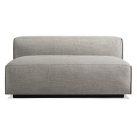 Cleon 56&quot; Armless Sofa in Tait Charcoal - Angle 1