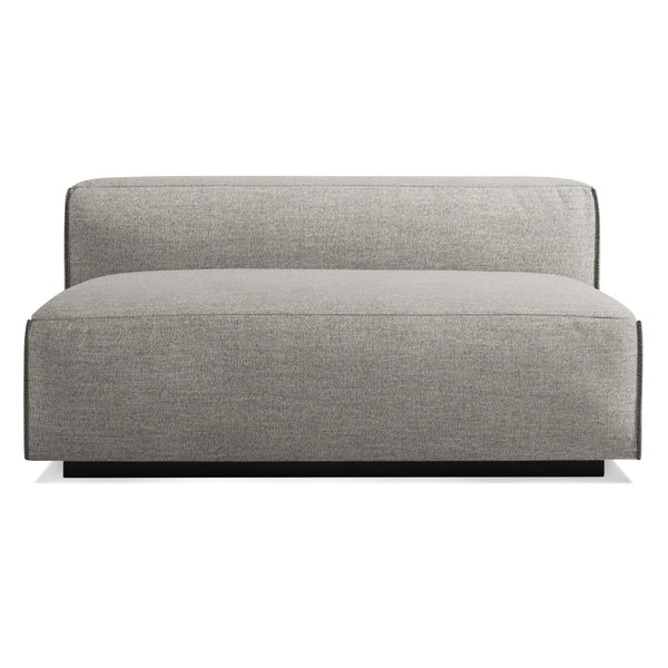Cleon 56" Armless Sofa in Tait Charcoal - Angle 1