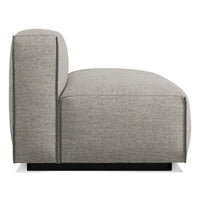 Cleon 56&quot; Armless Sofa in Tait Charcoal - Angle 5