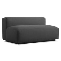 Cleon 56" Armless Sofa in Maharam Meld in Panda - Angle 3