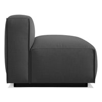 Cleon 56" Armless Sofa in Maharam Meld in Panda - Angle 5