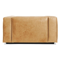 Cleon Lounge Chair in Camel Leather - Angle 5