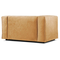 Cleon Lounge Chair in Camel Leather - Angle 4