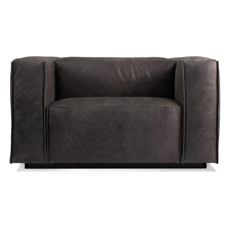 Cleon Lounge Chair in Slate Leather