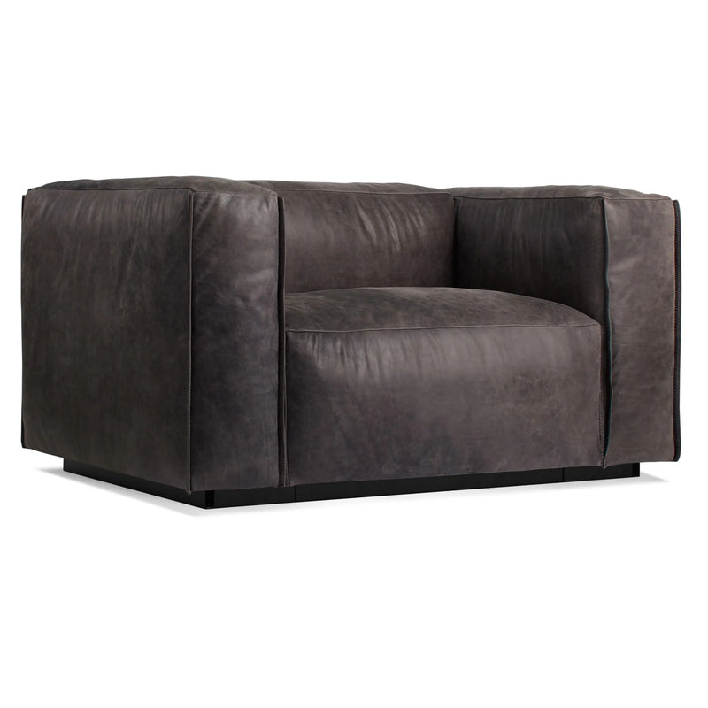 Cleon Lounge Chair in Slate Leather