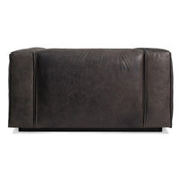 Cleon Lounge Chair in Slate Leather - Angle 5