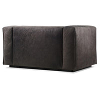 Cleon Lounge Chair in Slate Leather - Angle 4