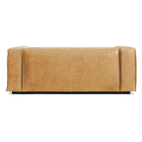 Cleon 74" Sofa in Camel Leather - Angle 6