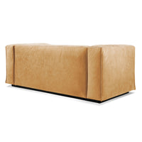 Cleon 74" Sofa in Camel Leather - Angle 5