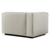 Cleon One Arm Lounge Chair in Maharam Mode in Clavicle - Angle 4