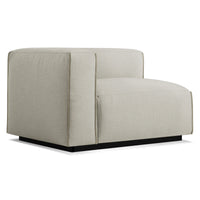 Cleon One Arm Lounge Chair in Maharam Mode in Clavicle - Angle 2