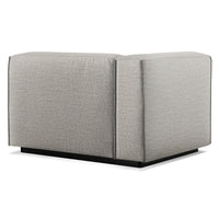Cleon One Arm Lounge Chair in Tait Charcoal - Angle 4