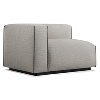 Cleon One Arm Lounge Chair in Tait Charcoal - Angle 2