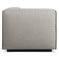 Cleon One Arm Lounge Chair in Tait Charcoal - Angle 3