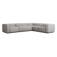 Cleon Large Sectional Sofa in Tait Charcoal - Angle 3