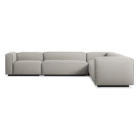 Cleon Large Sectional Sofa in Tait Charcoal - Angle 1