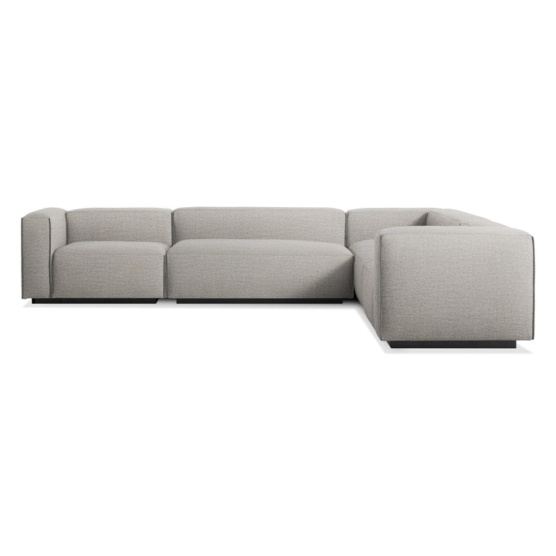 Cleon Large Sectional Sofa in Tait Charcoal - Angle 1