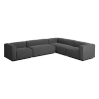Cleon Large Sectional Sofa in Maharam Meld in Panda - Angle 4