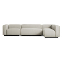 Cleon Medium+ Sectional Sofa in Maharam Mode in Clavicle - Angle 1