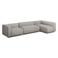 Cleon Medium+ Sectional Sofa in Tait Charcoal - Angle 5