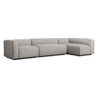 Cleon Medium+ Sectional Sofa in Tait Charcoal - Angle 4