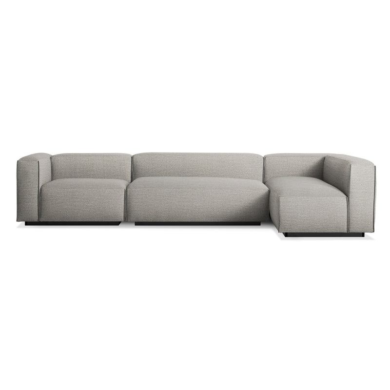 Cleon Medium+ Sectional Sofa en Tait Charcoal