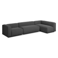Cleon Medium+ Sectional Sofa in Maharam Meld in Panda - Angle 5