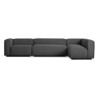 Cleon Medium+ Sectional Sofa in Maharam Meld in Panda - Angle 1