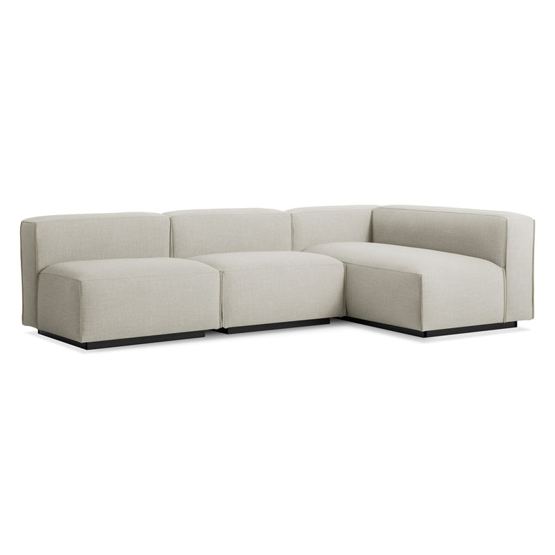 Cleon Medium Sectional Sofa in Maharam Mode in Clavicle - Angle 2