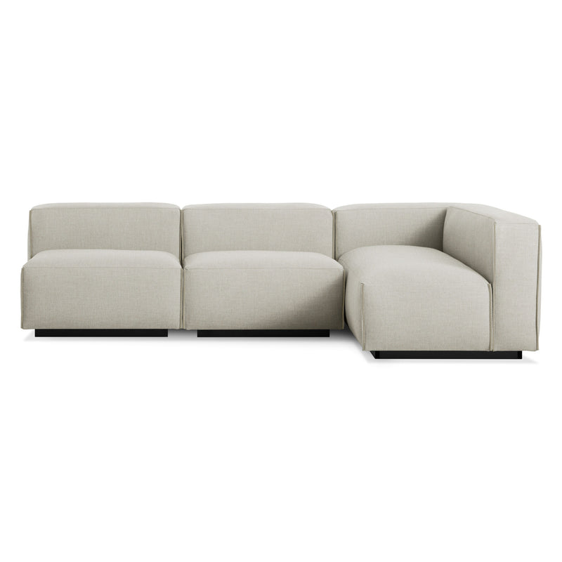 Cleon Medium Sectional Sofa in Maharam Mode in Clavicle - Angle 1