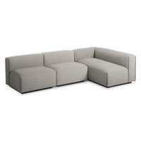 Cleon Medium Sectional Sofa in Tait Charcoal - Angle 3
