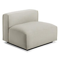Cleon Armless Lounge Chair in Maharam Mode in Clavicle - Angle 3