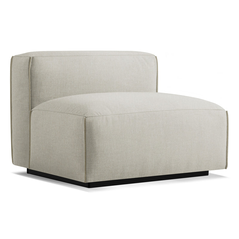 Cleon Armless Lounge Chair in Maharam Mode in Clavicle - Angle 2
