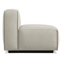 Cleon Armless Lounge Chair in Maharam Mode in Clavicle - Angle 4