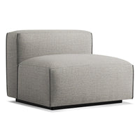 Cleon Armless Lounge Chair in Tait Charcoal - Angle 2