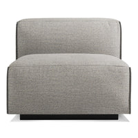 Cleon Armless Lounge Chair in Tait Charcoal - Angle 1
