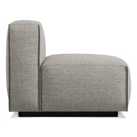 Cleon Armless Lounge Chair in Tait Charcoal - Angle 4