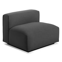 Cleon Armless Lounge Chair in Maharam Meld in Panda - Angle 3