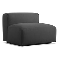 Cleon Armless Lounge Chair in Maharam Meld in Panda - Angle 2