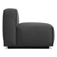 Cleon Armless Lounge Chair in Maharam Meld in Panda - Angle 4