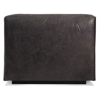 Cleon Armless Lounge Chair en Slate Leather - ángulo 5