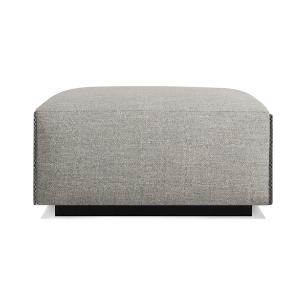 Cleon Ottoman in Tait Charcoal - Angle 1