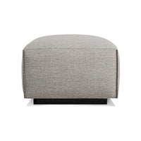 Cleon Ottoman in Tait Charcoal - Angle 3