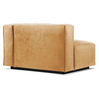 Cleon One Arm Lounge Chair en Camel Leather - ángulo 4