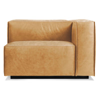 Cleon One Arm Lounge Chair en Camel Leather - ángulo 1